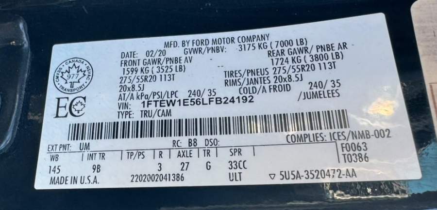 2020 Ford F-150