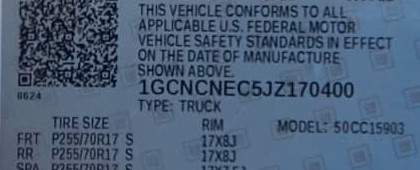 2018 Chevrolet Silverado 1500