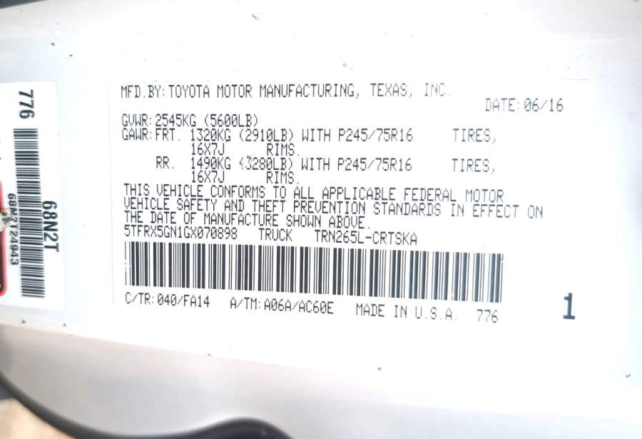 2016 Toyota Tacoma
