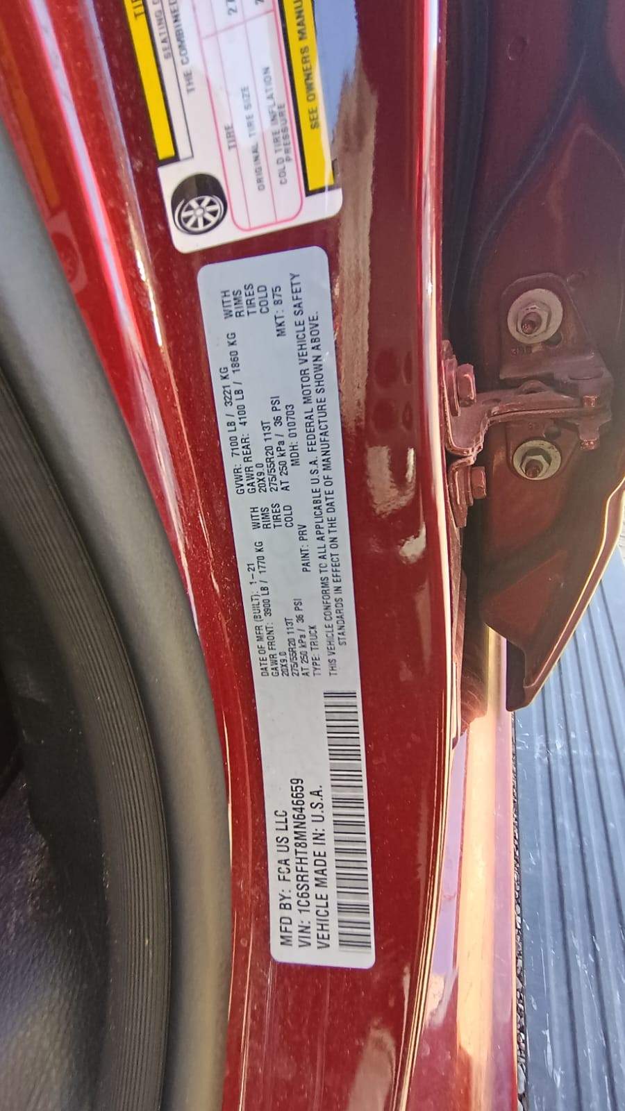 2021 RAM 1500