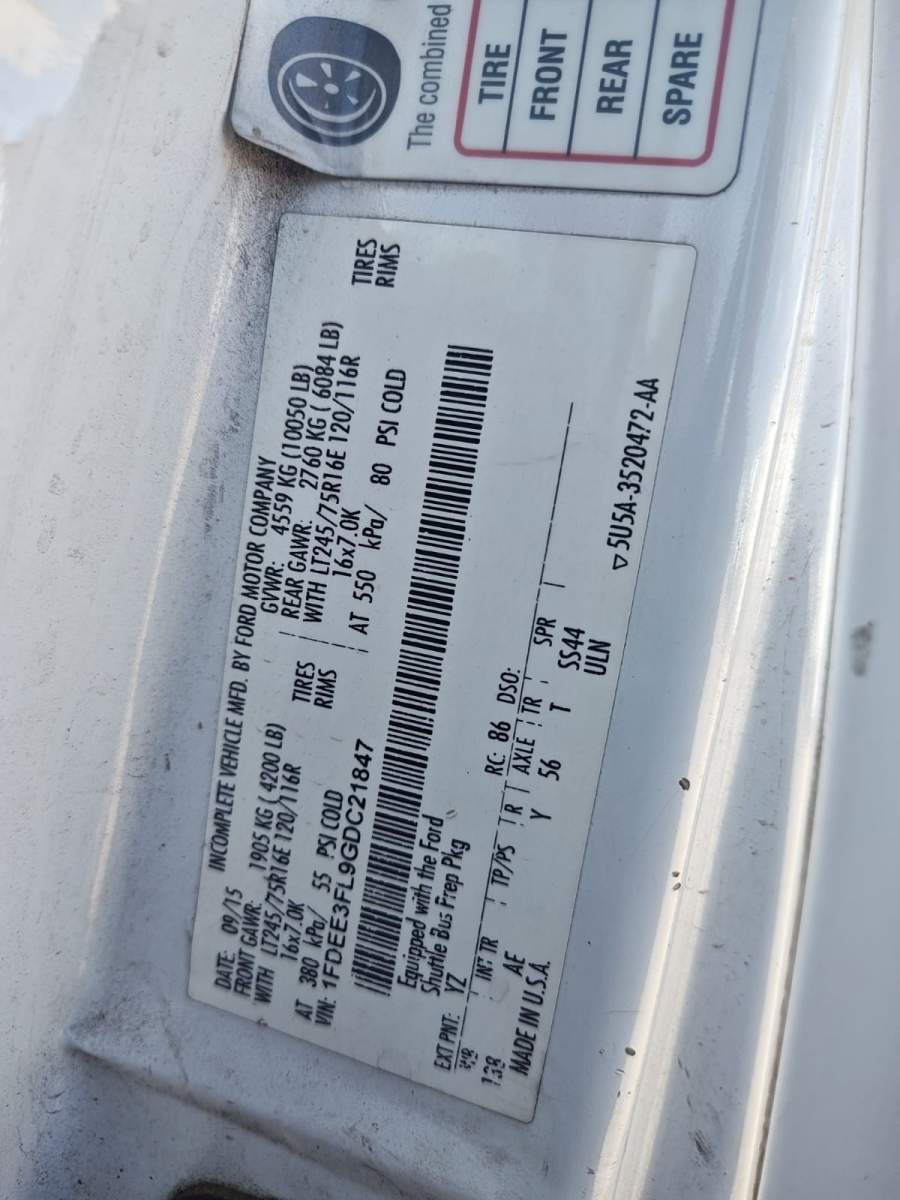 2016 Ford E-350 Super Duty