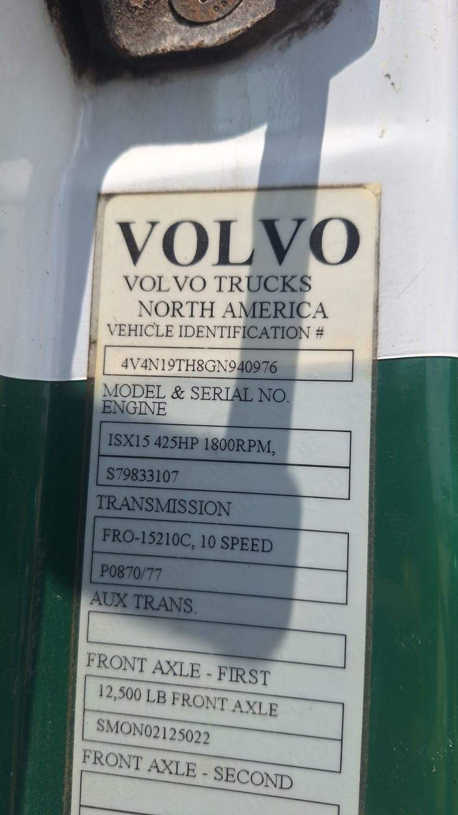 2016 Volvo Truck VNL