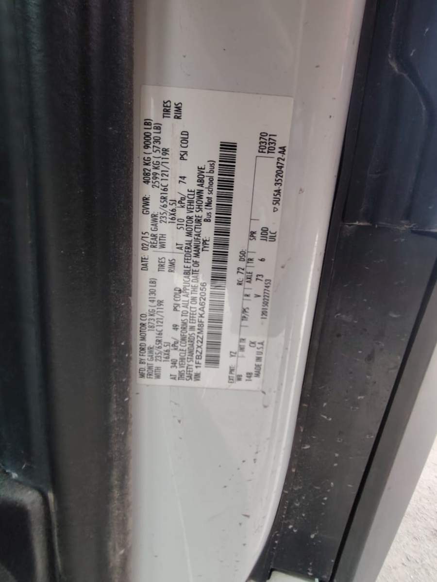 2015 Ford TRANSIT 350 XL