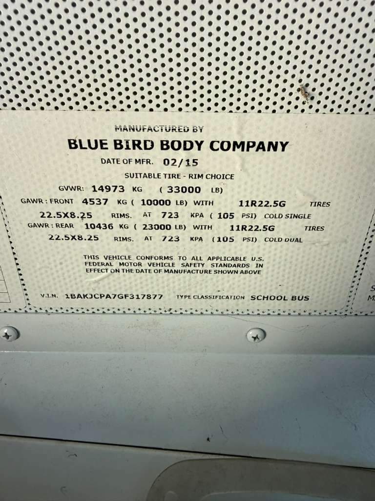 2016 Blue Bird VISION