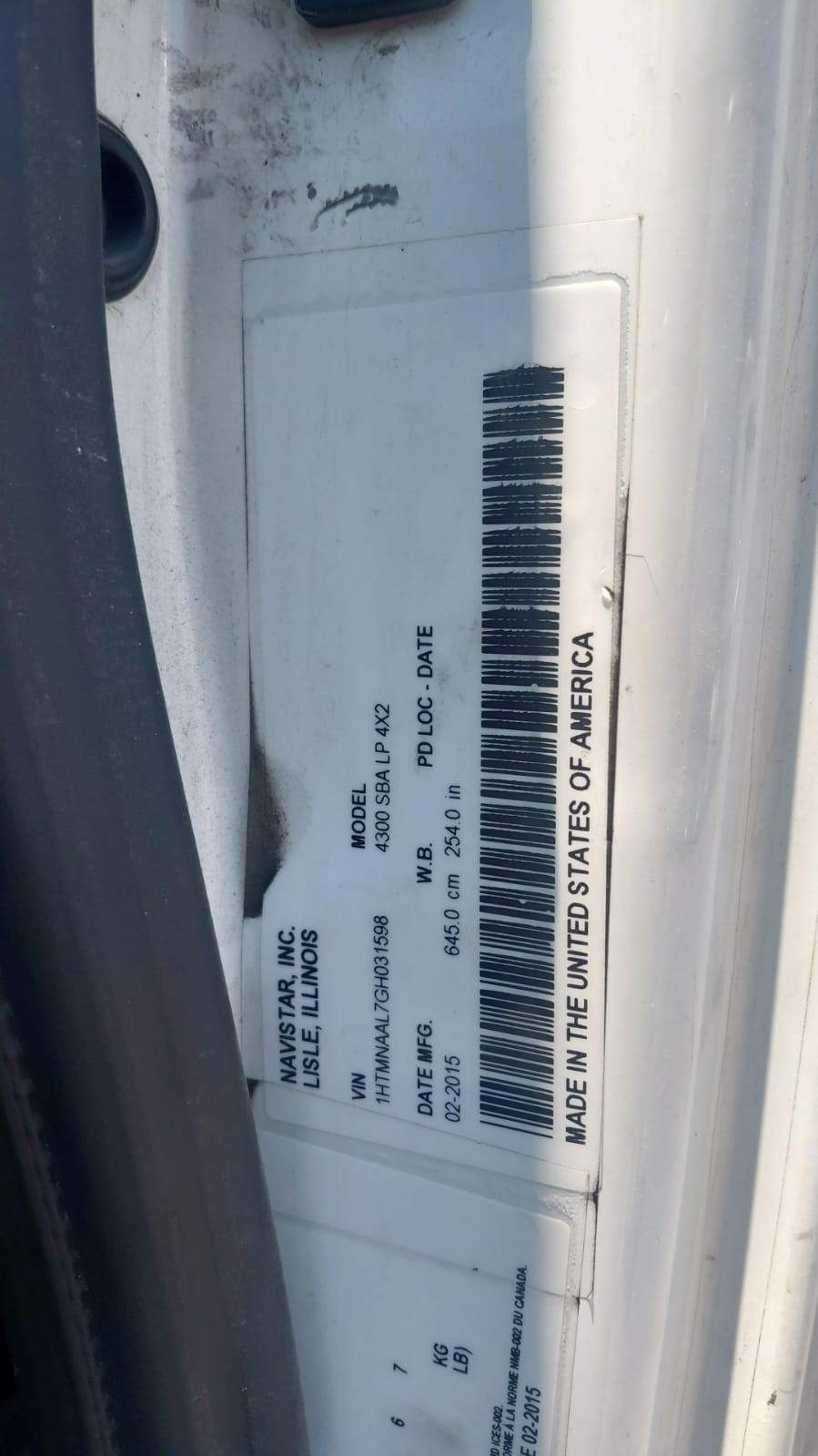 2016 International DURASTAR 4300