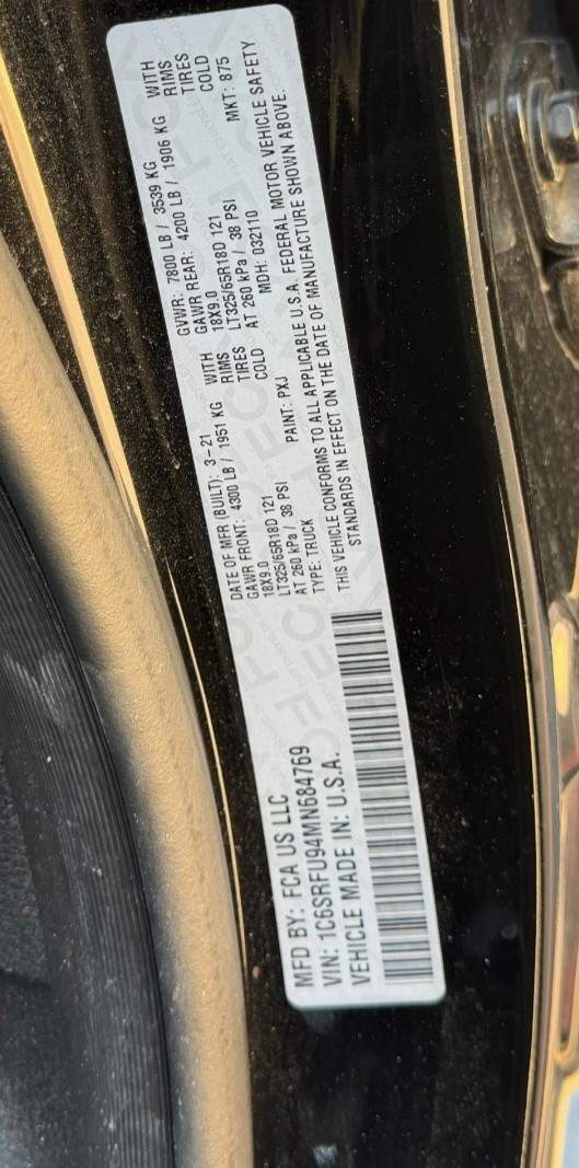 2021 RAM 1500